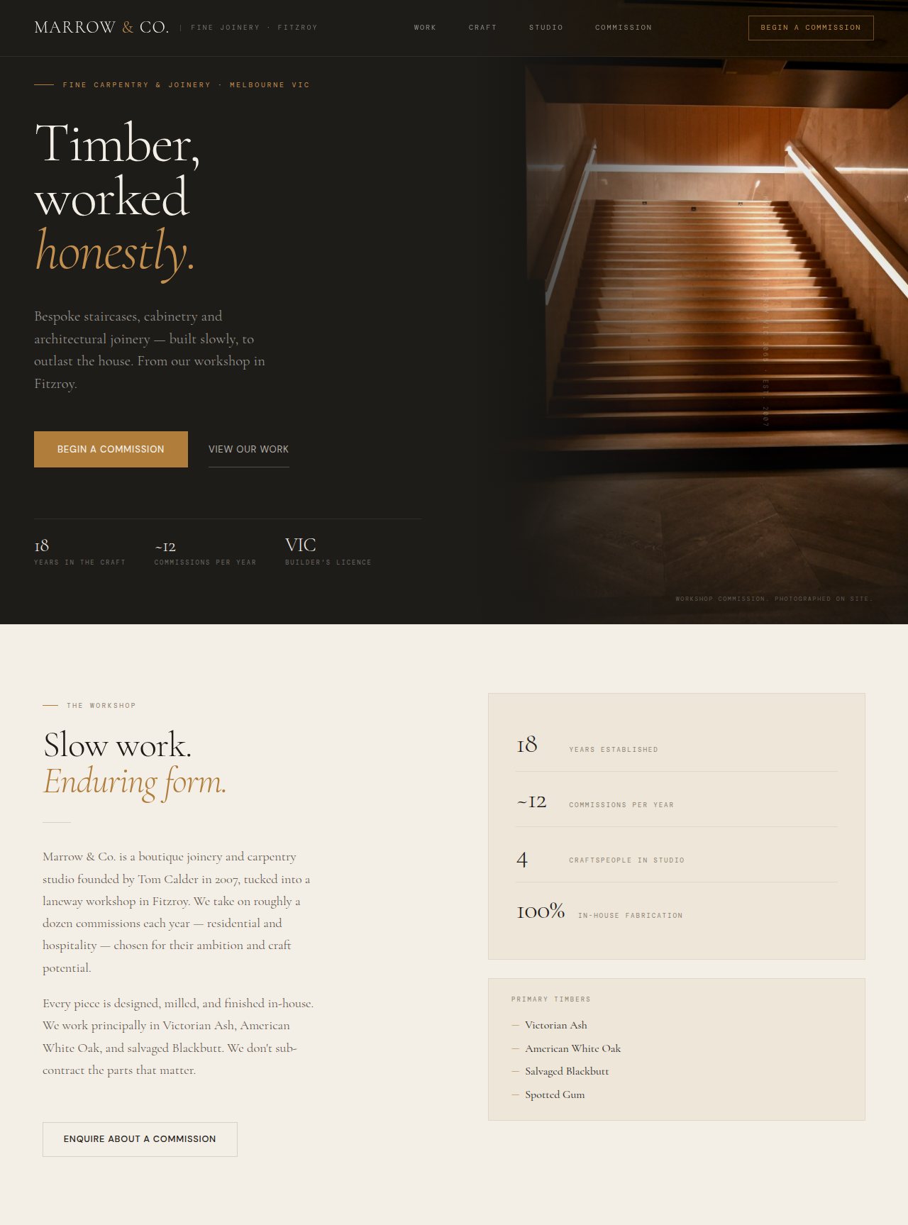 Marrow Joinery - a site built with BookingSprint