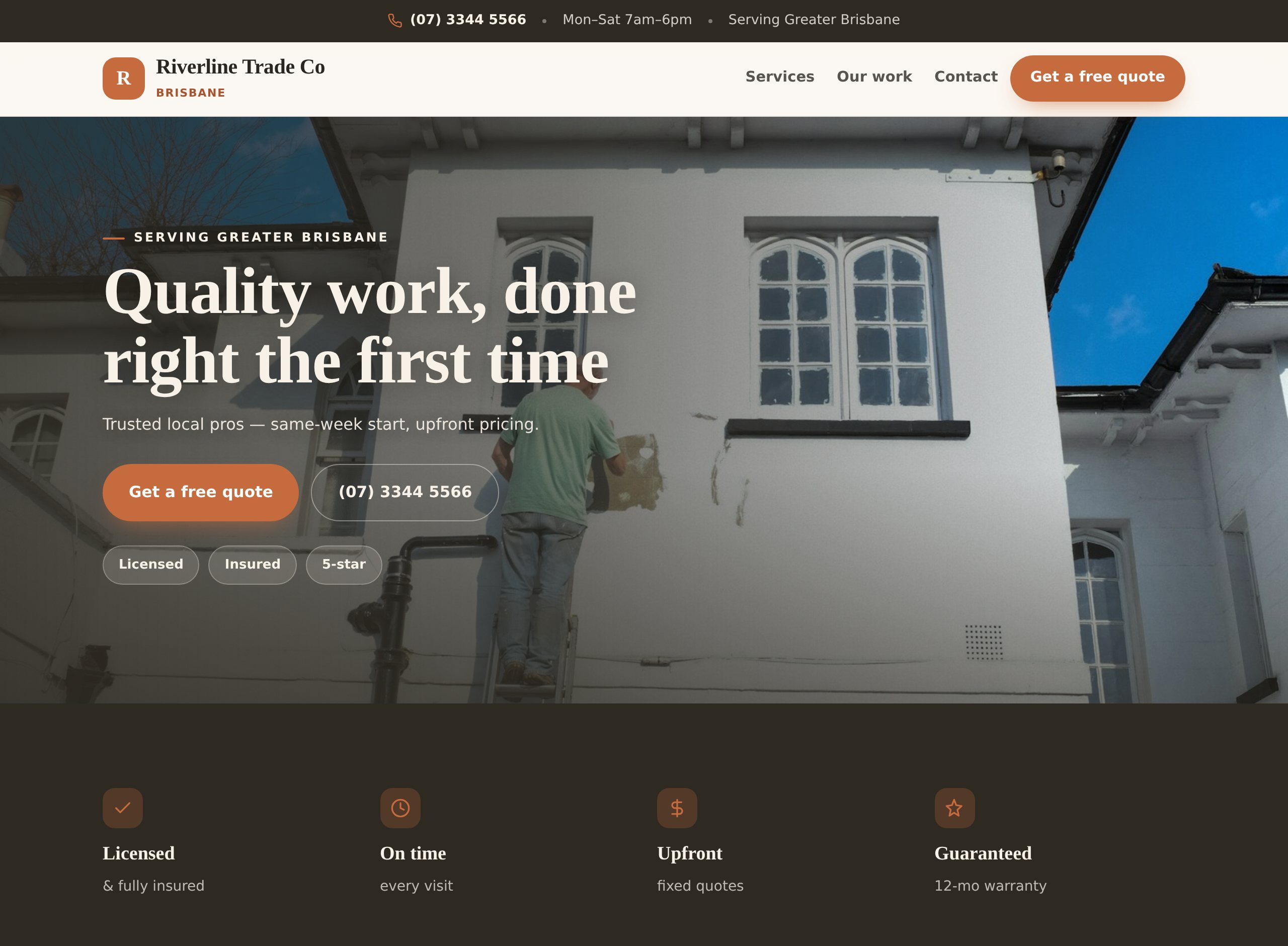 Warm design direction preview